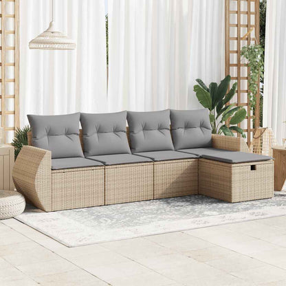 Set De Sofás De Jardín 6 Piezas Y Cojines Ratán Sintético