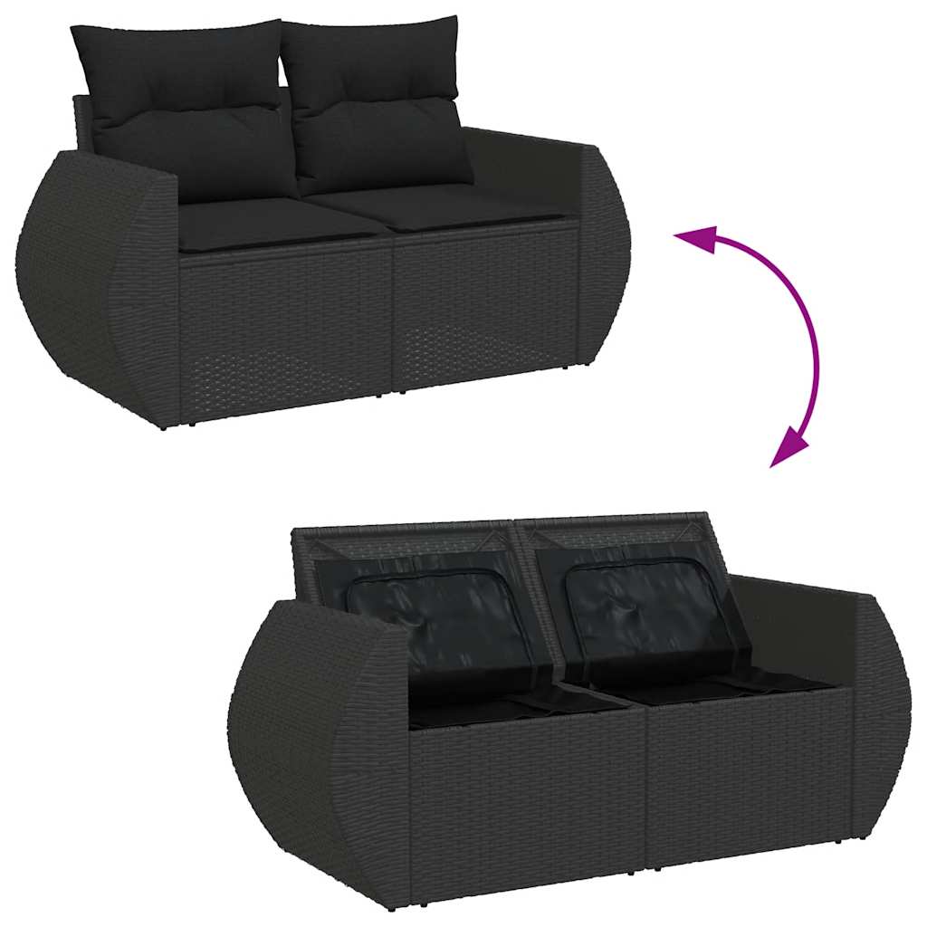 Set De Sofás De Jardín 6 Piezas Y Cojines Ratán Sintético