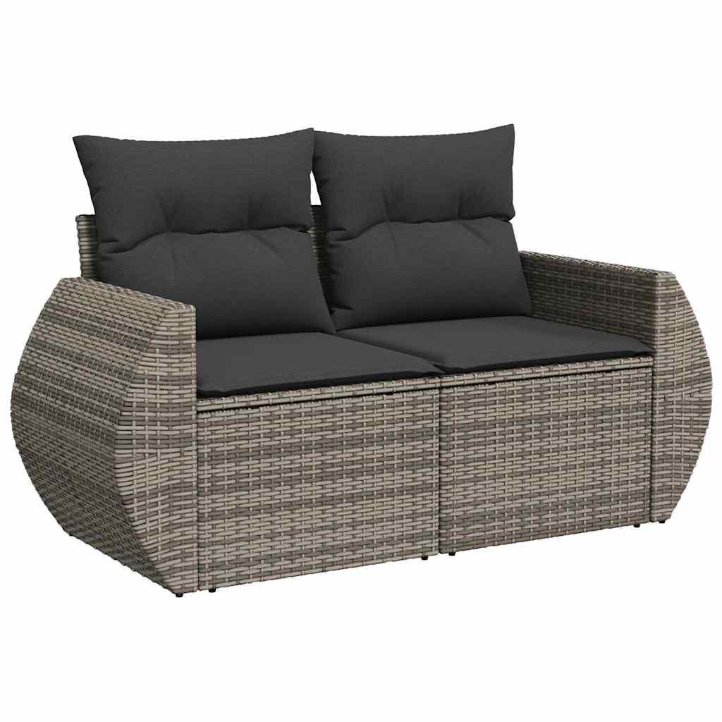 Set De Sofás De Jardín Y Cojines 8 Piezas Ratán Sintético