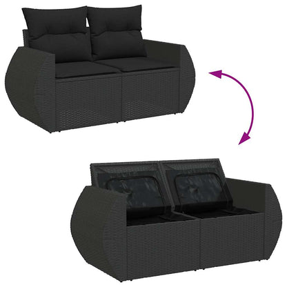Set De Sofás De Jardín 6 Piezas Y Cojines Ratán Sintético