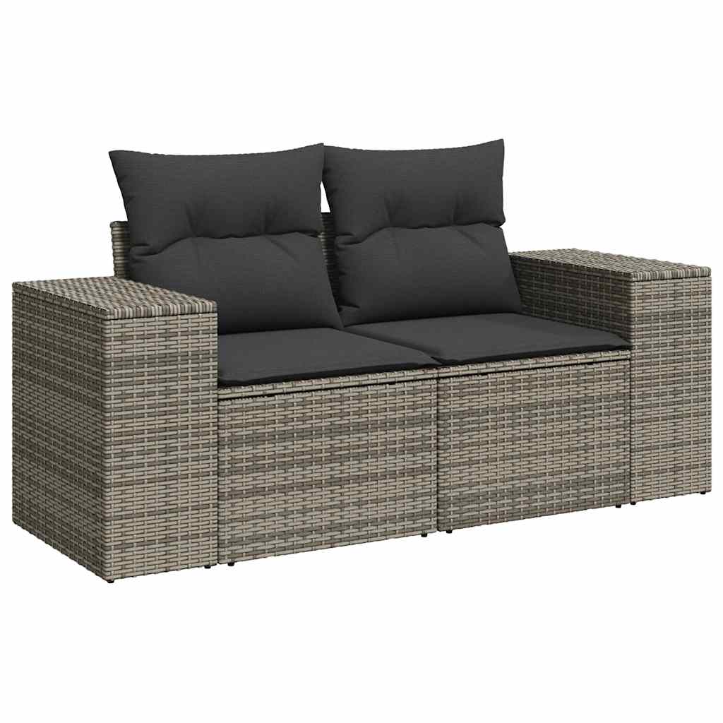 Set De Sofás De Jardín 4 Pzas Y Cojines Ratán Sintético