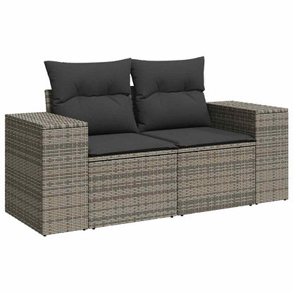 Set De Sofás De Jardín 4 Pzas Y Cojines Ratán Sintético