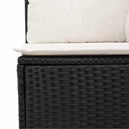 Set De Sofás De Jardín Y Cojines 8 Piezas Ratán Sintético Negro