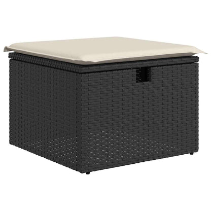 Set De Sofás De Jardín Y Cojines 8 Piezas Ratán Sintético Negro