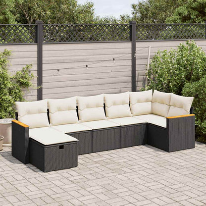 Set De Sofás De Jardín Y Cojines 8 Piezas Ratán Sintético