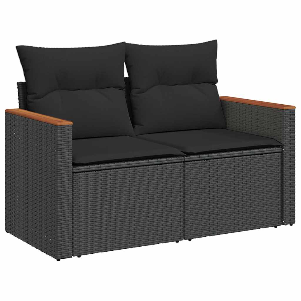 Set De Sofás De Jardín Y Cojines 8 Piezas Ratán Sintético