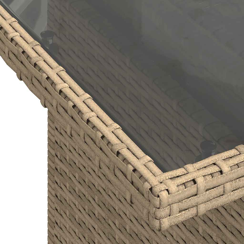 Set De Sofás De Jardín Con Cojines 9 Pzas Ratán Sintético Beige