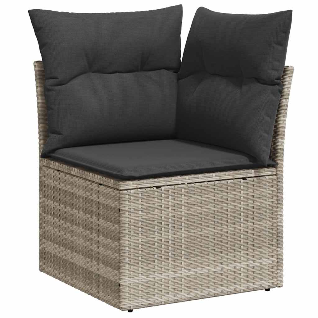 Set De Sofás De Jardín 8 Pzas Y Cojines Ratán Sintético Gris