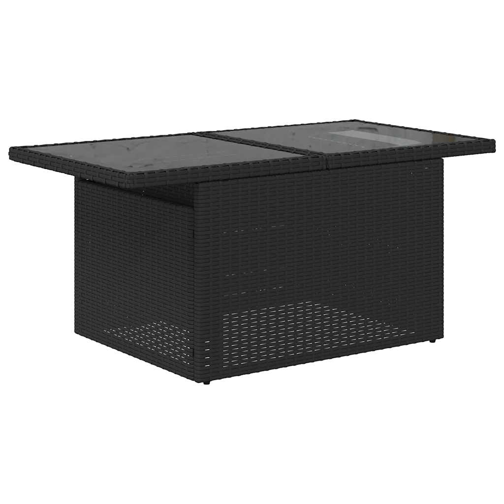 Set De Sofás De Jardín Y Cojines 10 Pzas Ratán Sintético Negro