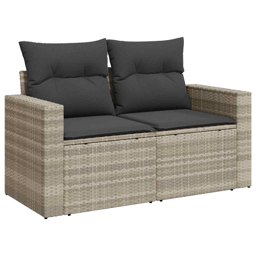 Set De Sofás Jardín Y Cojines 5 Pzas Ratán Sintético