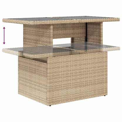 Set De Sofás De Jardín Y Cojines 8 Piezas Ratán Sintético Beige