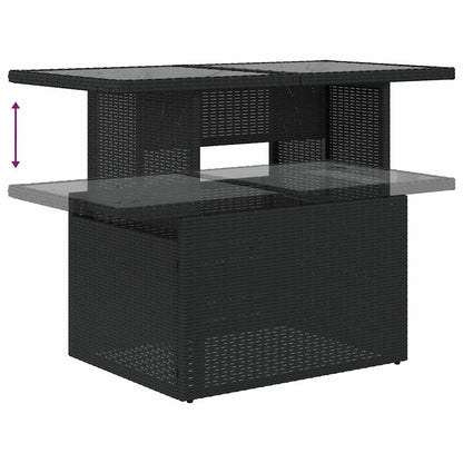 Set De Sofás De Jardín Con Cojines 9 Pzas Ratán Sintético Negro