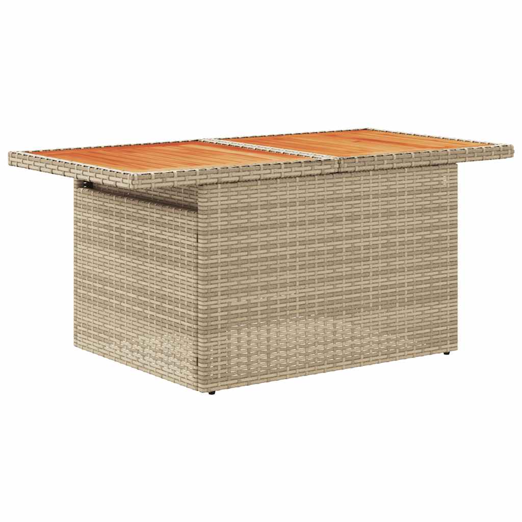 Set De Sofás De Jardín Y Cojines 8 Piezas Ratán Sintético Beige