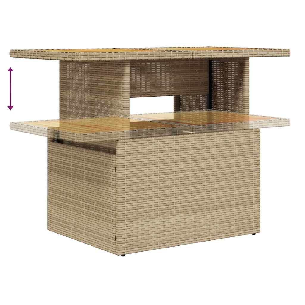 Set De Sofás De Jardín Y Cojines 8 Piezas Ratán Sintético Beige