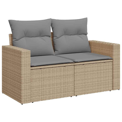 Juego De Sofás Jardín Con Cojines 6 Pzas Ratán Sintético Beige