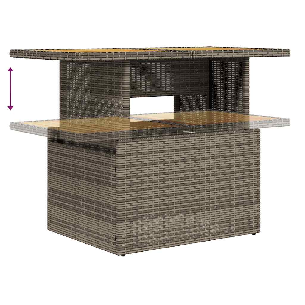 Set De Sofás De Jardín Y Cojines 10 Pzas Ratán Sintético Gris