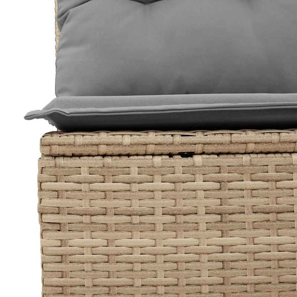 Set De Sofás De Jardín 11Pzas Con Cojines Ratán Sintético Beige