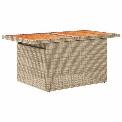 Set Sofás De Jardín 7 Piezas Y Cojines Ratán Sintético Beige