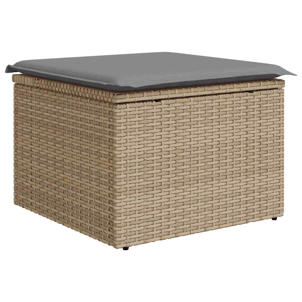 Set De Sofás De Jardín Y Cojines 8 Piezas Ratán Sintético Beige