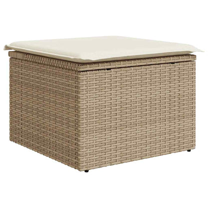 Juego De Sofás Jardín Con Cojines 6 Pzas Ratán Sintético Beige