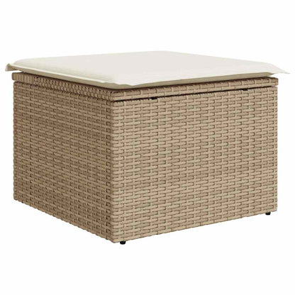 Set De Sofás De Jardín Y Cojines 8 Piezas Ratán Sintético Beige
