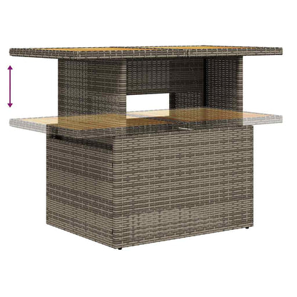 Set Sofás Jardín Y Cojines 8 Pzas Ratán Sintético Acacia