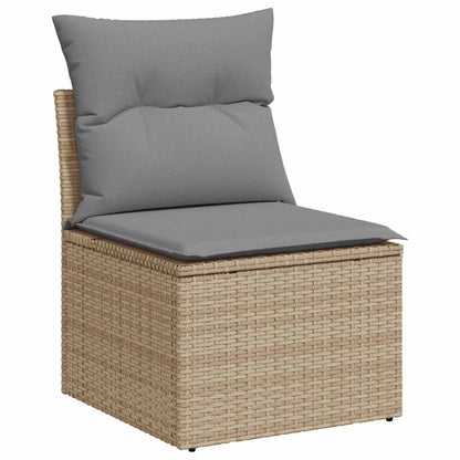 Juego De Sofás Jardín Con Cojines 6 Pzas Ratán Sintético Beige