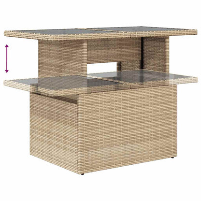 Juego De Sofás Jardín Con Cojines 6 Pzas Ratán Sintético Beige