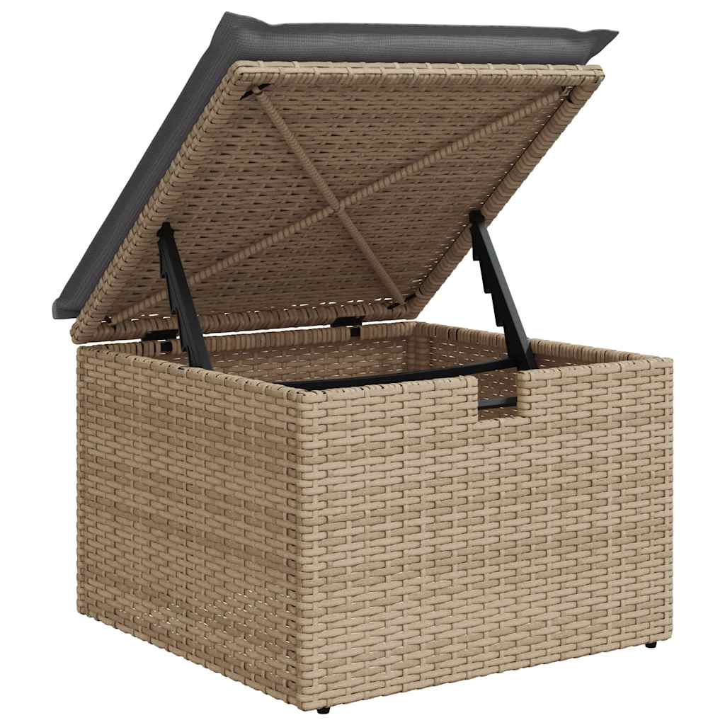 Juego De Sofás Jardín Con Cojines 6 Pzas Ratán Sintético Beige