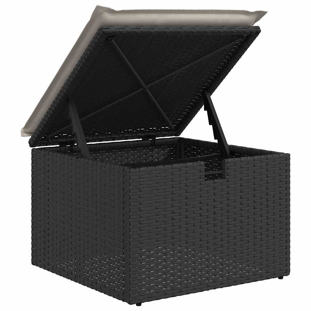 Set De Sofás De Jardín Y Cojines 8 Piezas Ratán Sintético Negro