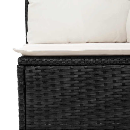 Set De Sofás De Jardín Y Cojines 8 Piezas Ratán Sintético Negro