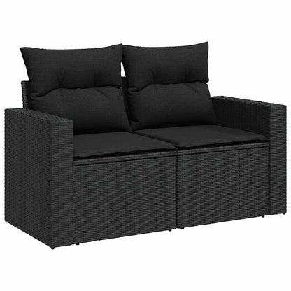 Set Sofás Jardín Y Cojines 6 Pzas Ratán Sintético Acacia
