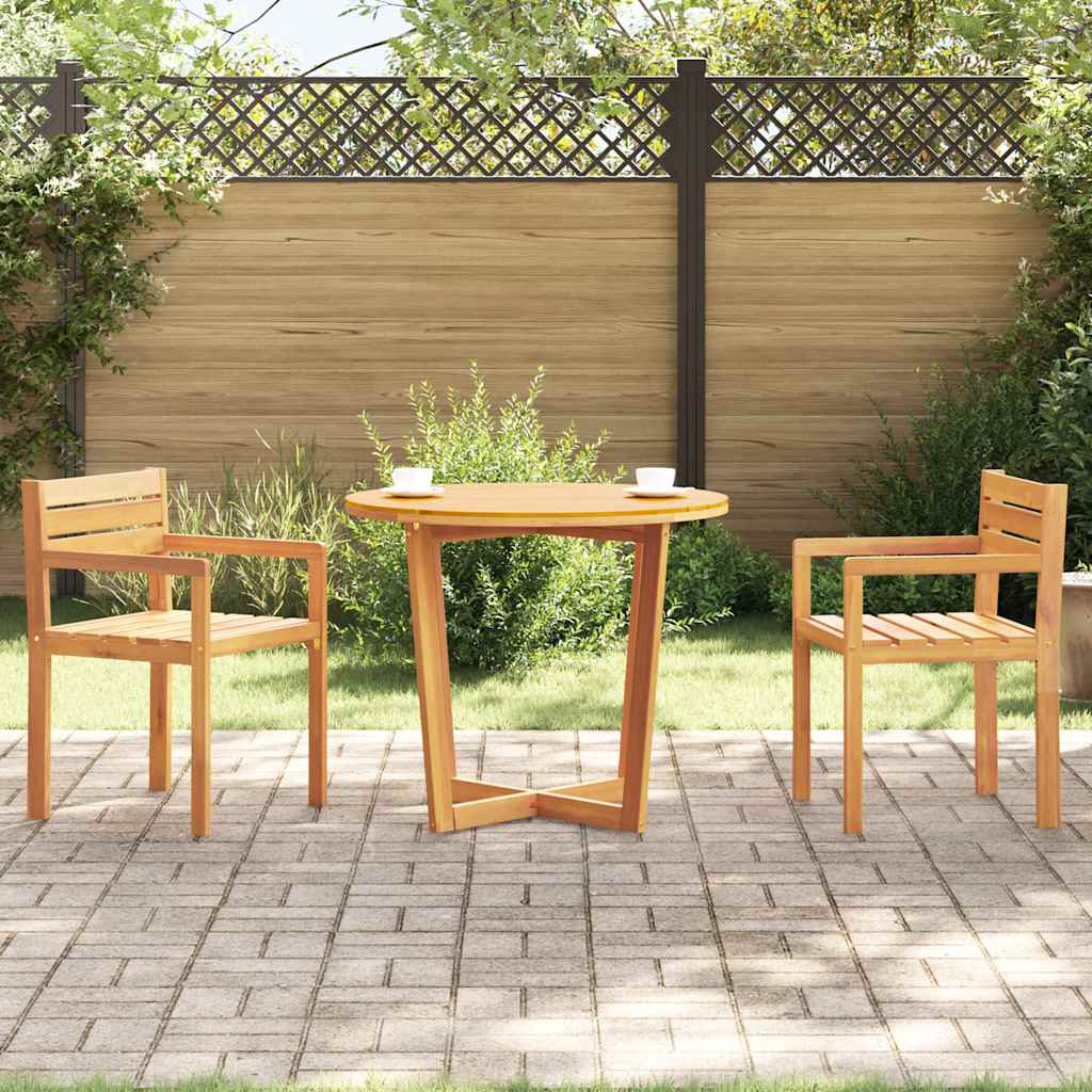 Mesa De Comedor De Jardín Ovalada De , Madera Maciza De Acacia