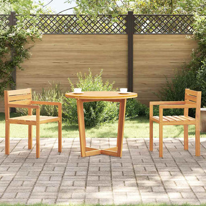 Mesa De Comedor De Jardín Ovalada De , Madera Maciza De Acacia