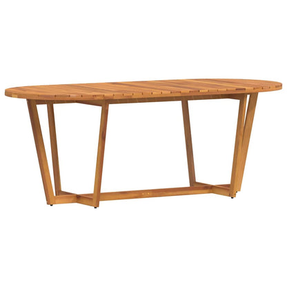 Mesa De Comedor De Jardín Ovalada De , Madera Maciza De Acacia