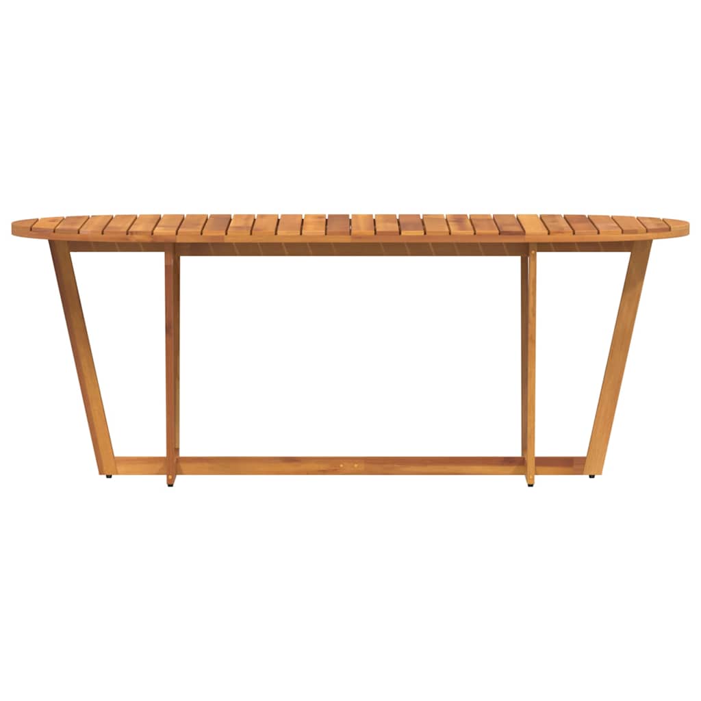Mesa De Comedor De Jardín Ovalada De , Madera Maciza De Acacia