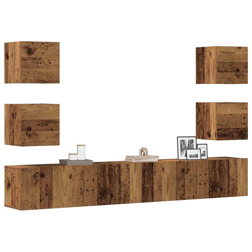 Conjunto De Mueble De Tv 7 Pcs