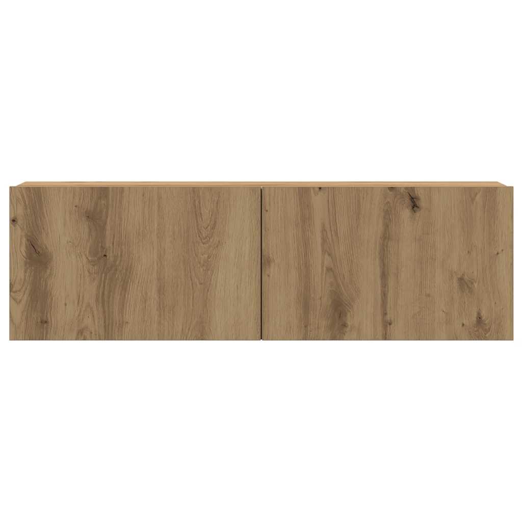 Mueble Para Tv De Pared Madera Contrachapada Artesanal 6 Piezas