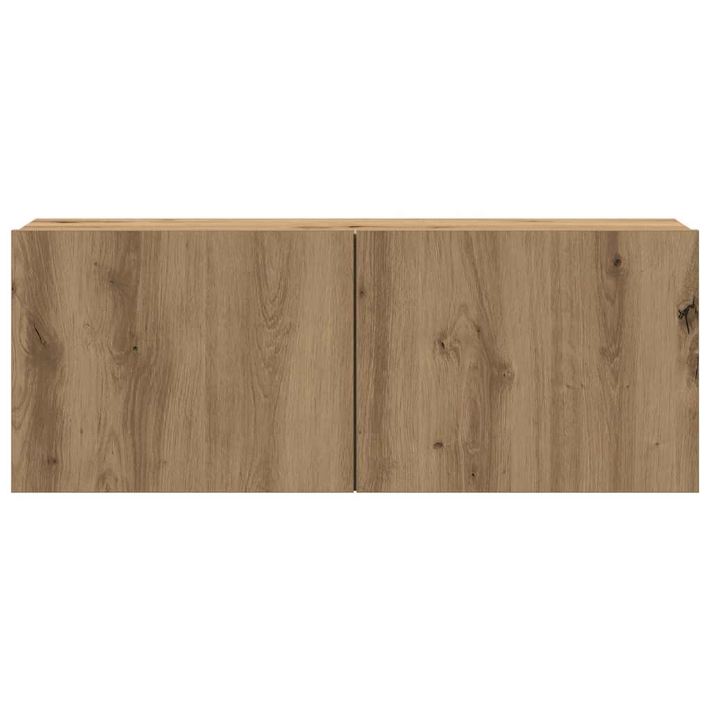 Mueble Para Tv De Pared Madera Contrachapada Artesanal 5 Piezas