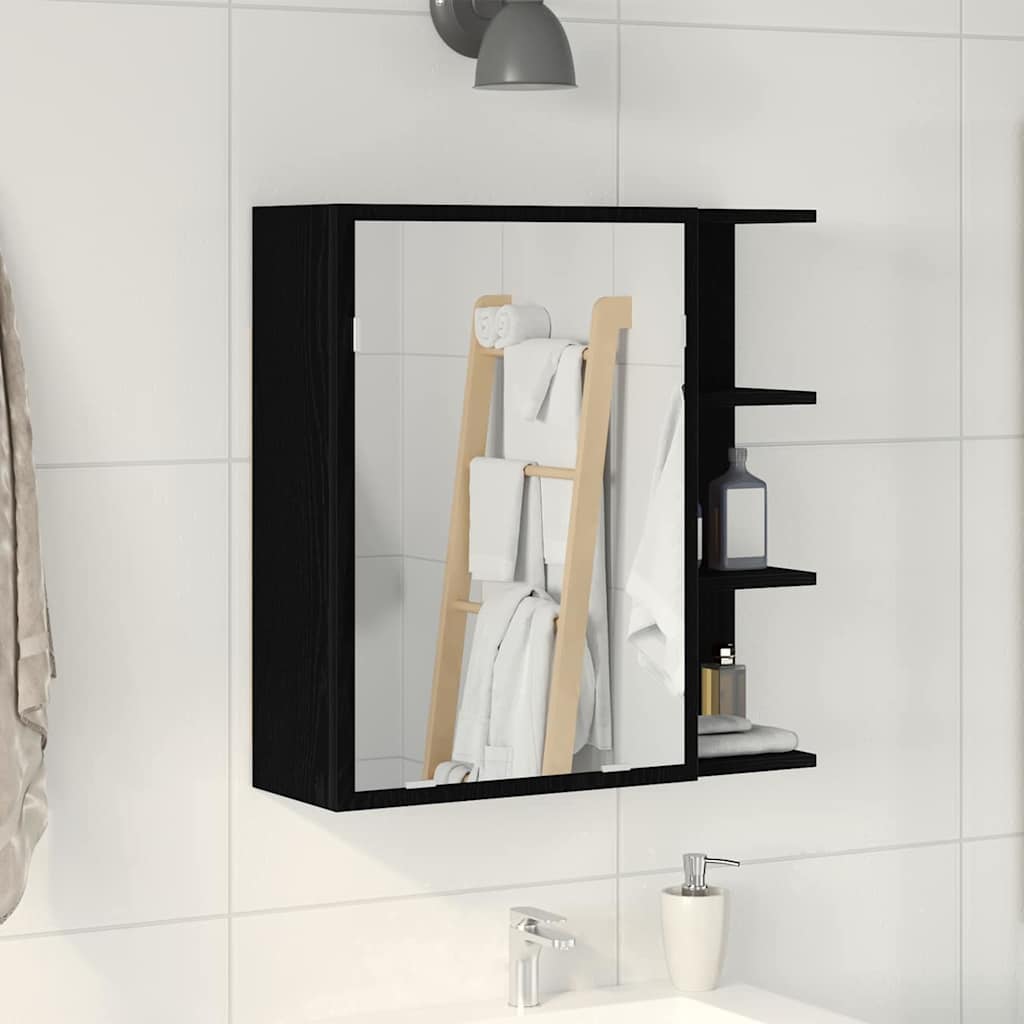 Armario Espejo De Baño Madera Envejecida 62,5X20,5X64 Cm