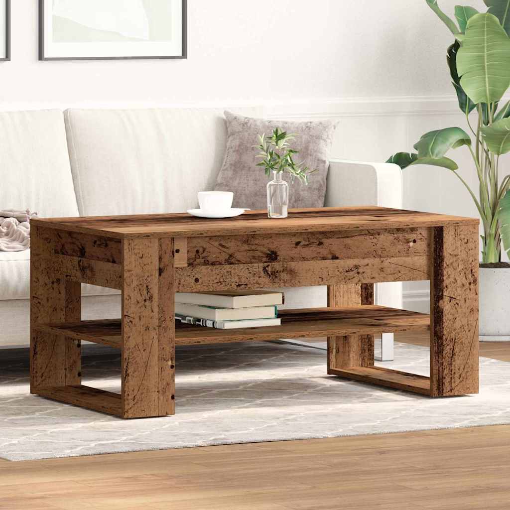 Mesa De Centro Madera De Ingeniería 102X55X45 Cm