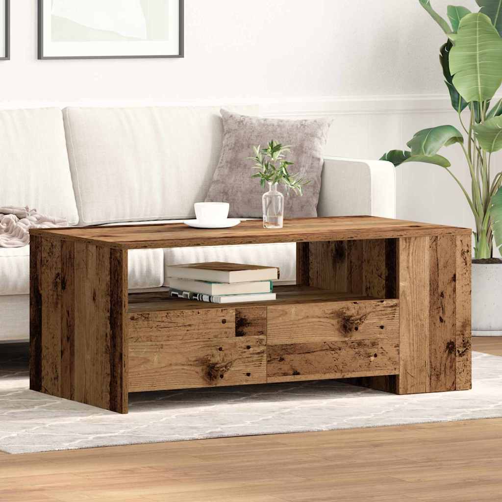 Mesa De Centro Madera De Ingeniería 102X55X42 Cm