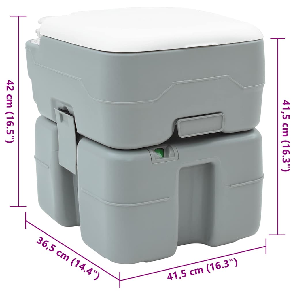 Inodoro De Camping Gris 41,5 X 36,5 X 42 Cm
