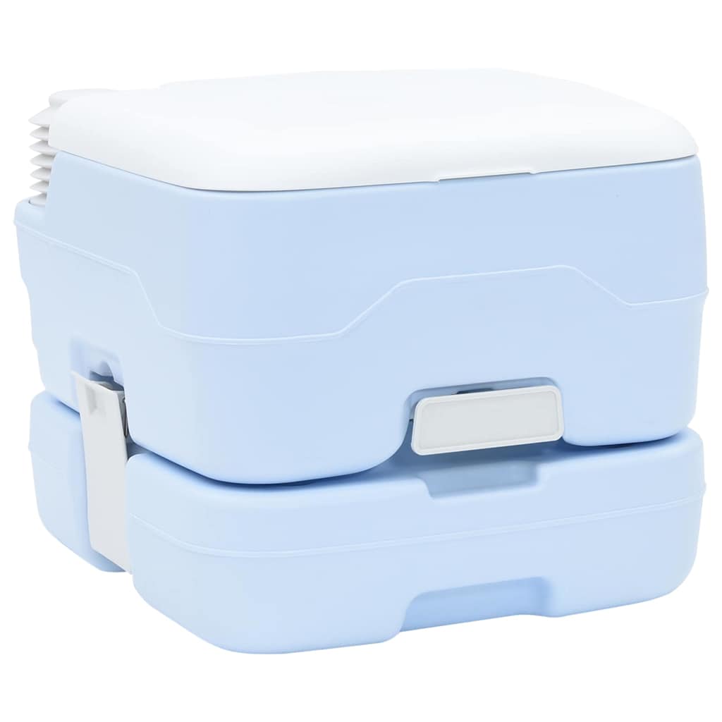 Set De Inodoro Para Camping 2 Pcs Azul Y