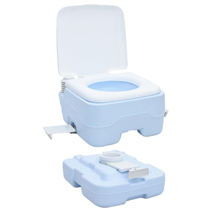 Set De Inodoro Para Camping 2 Pcs Azul Y