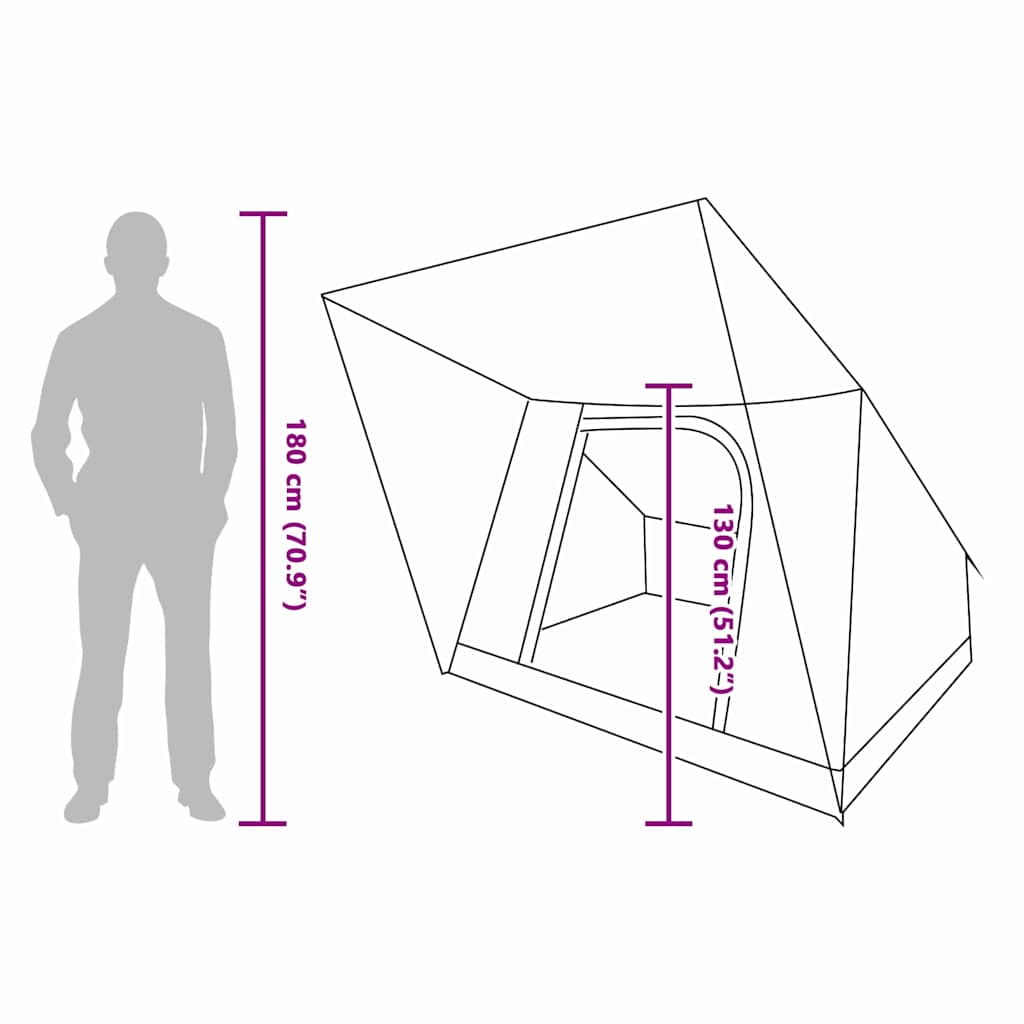 Tienda De Camping Con Techo 223 X 163 X 130 Cm Tafetán