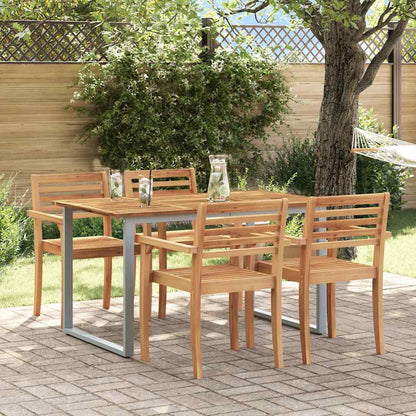 Mesa De Jardín Madera De Acacia Sólida