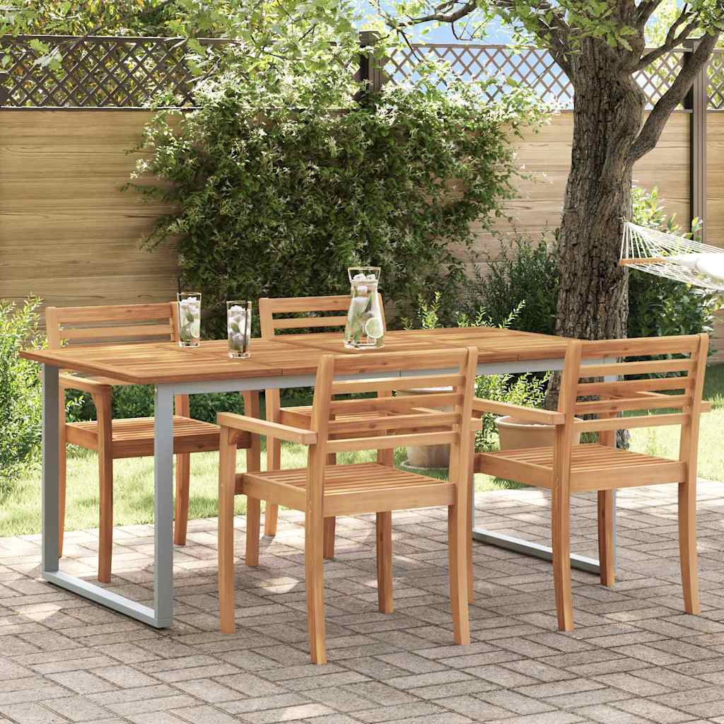 Mesa De Jardín Madera De Acacia Sólida