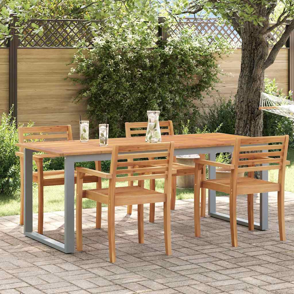 Mesa De Jardín Madera De Acacia Sólida