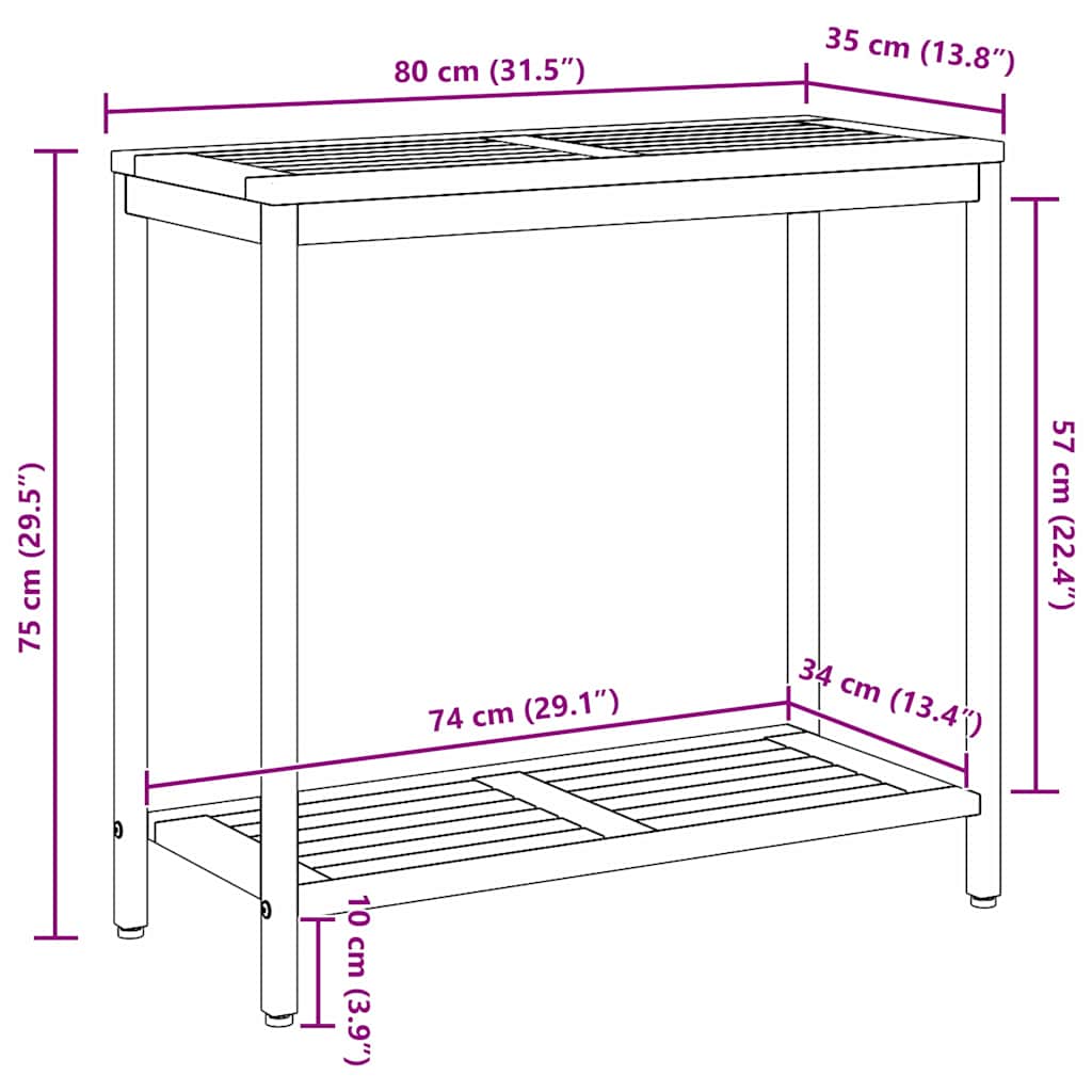 Mesa De Exterior Con Estante
